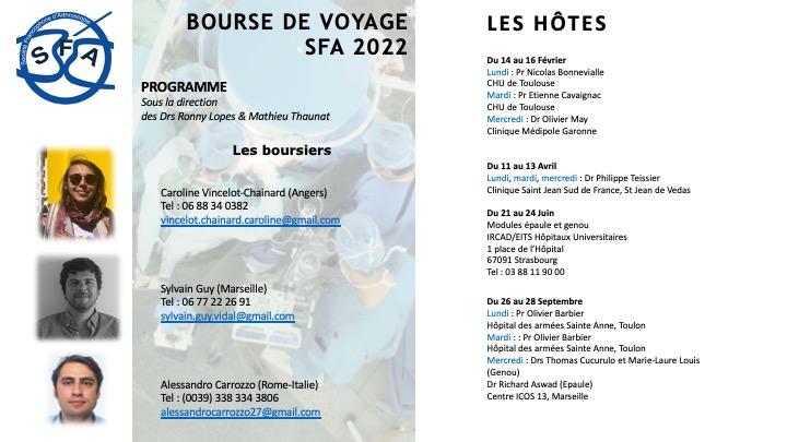 Programme Bourse de Voyage 2022