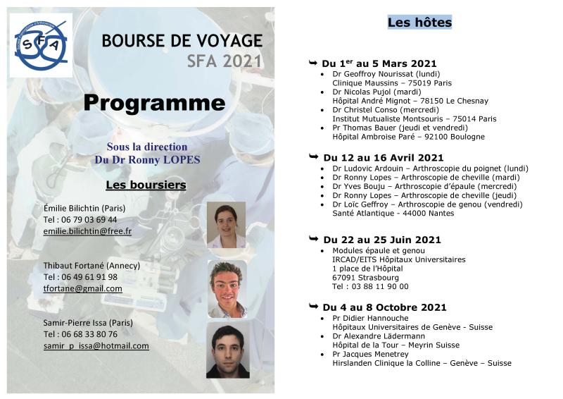 Programme bourse de voyage 2021